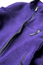 画像をギャラリービューアに読み込む, MADE IN USA 90'S BABY RETRO CARDIGAN FLEECE ZIP JACKET / PURPLE [SIZE: S USED]
