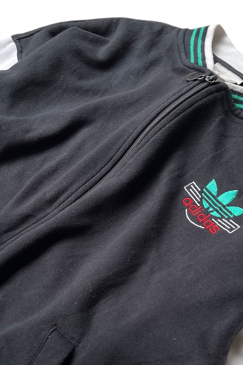 80'S SWEAT TRACK JACKET / MULTI [SIZE: S USED]