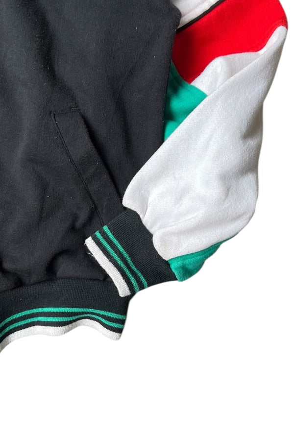 80'S SWEAT TRACK JACKET / MULTI [SIZE: S USED]