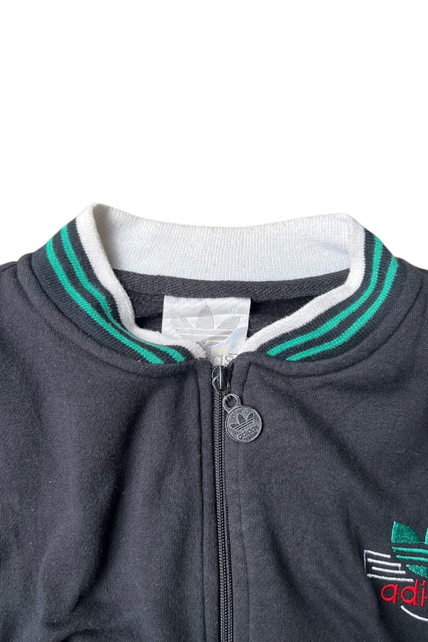 80'S SWEAT TRACK JACKET / MULTI [SIZE: S USED]