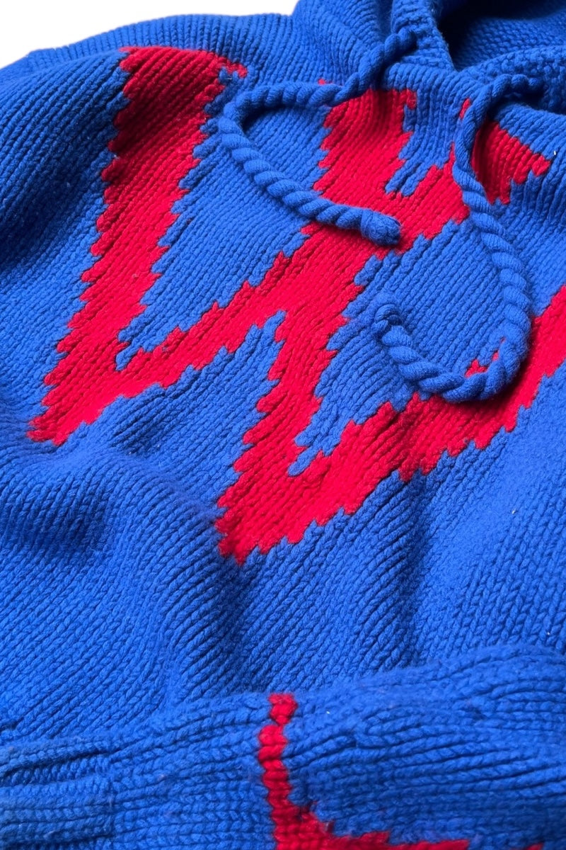 21AW HOODIE KNIT SWEATER / BLUE [SIZE: L USED]