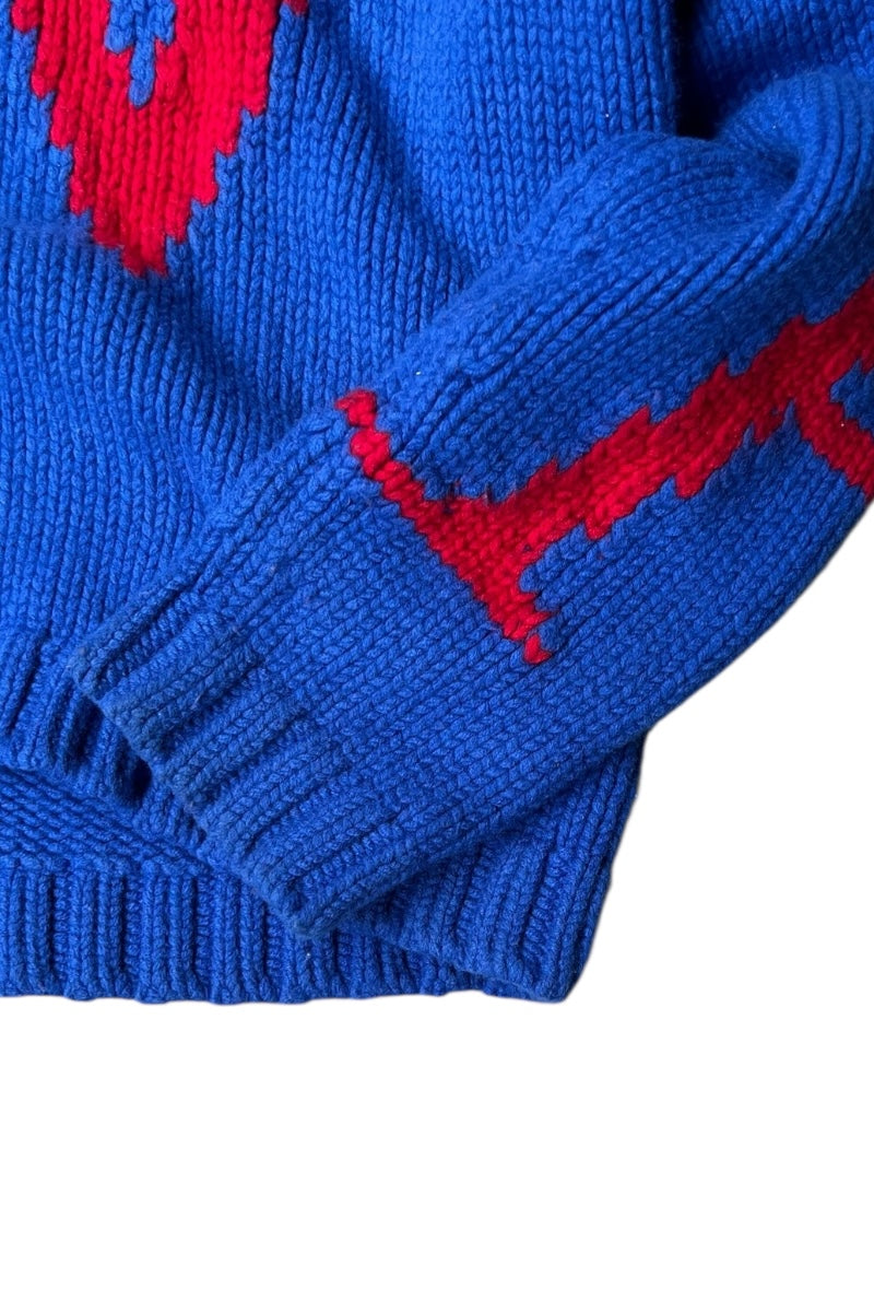 21AW HOODIE KNIT SWEATER / BLUE [SIZE: L USED]