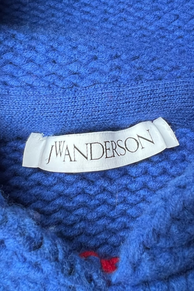21AW HOODIE KNIT SWEATER / BLUE [SIZE: L USED]