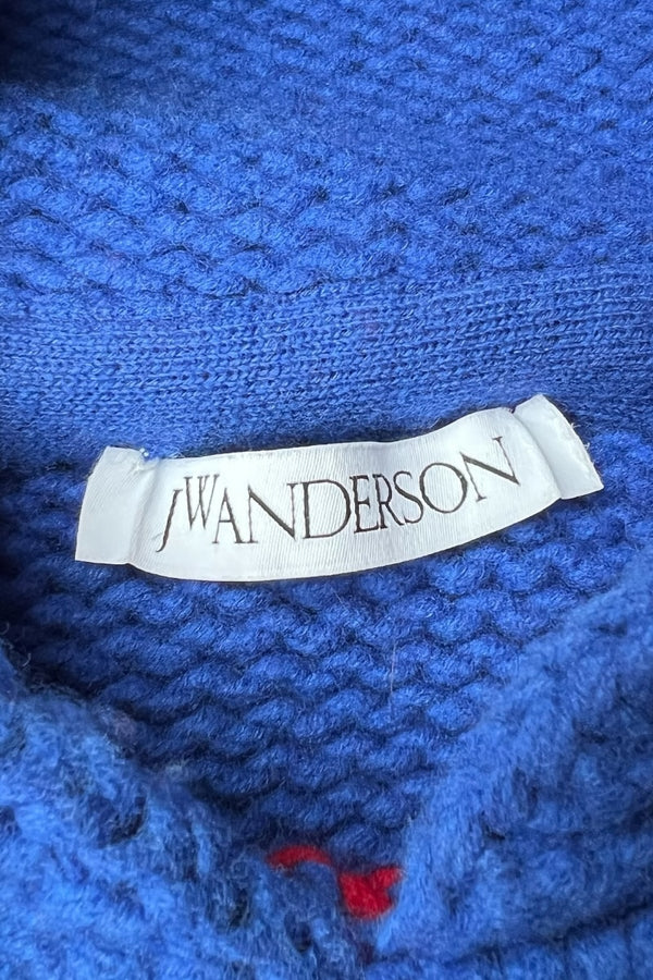 21AW HOODIE KNIT SWEATER / BLUE [SIZE: L USED]