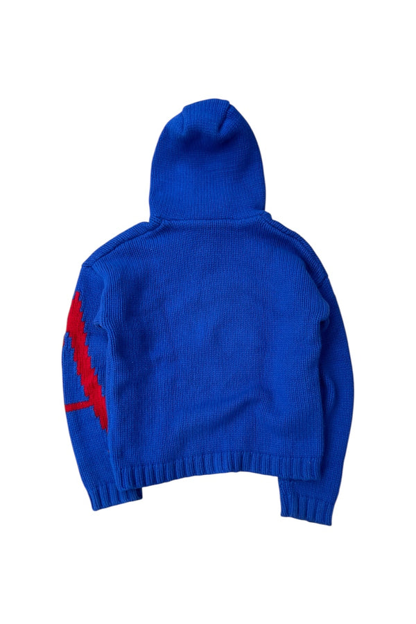 21AW HOODIE KNIT SWEATER / BLUE [SIZE: L USED]