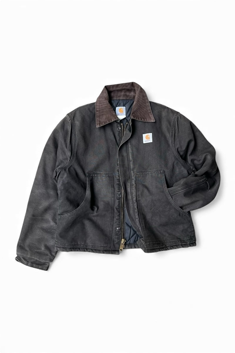 90'S-Y2K EARLY 00'S FADED BLACK TRADITIONAL JACKET USA企画品 / GRAY [SIZE: M USED]