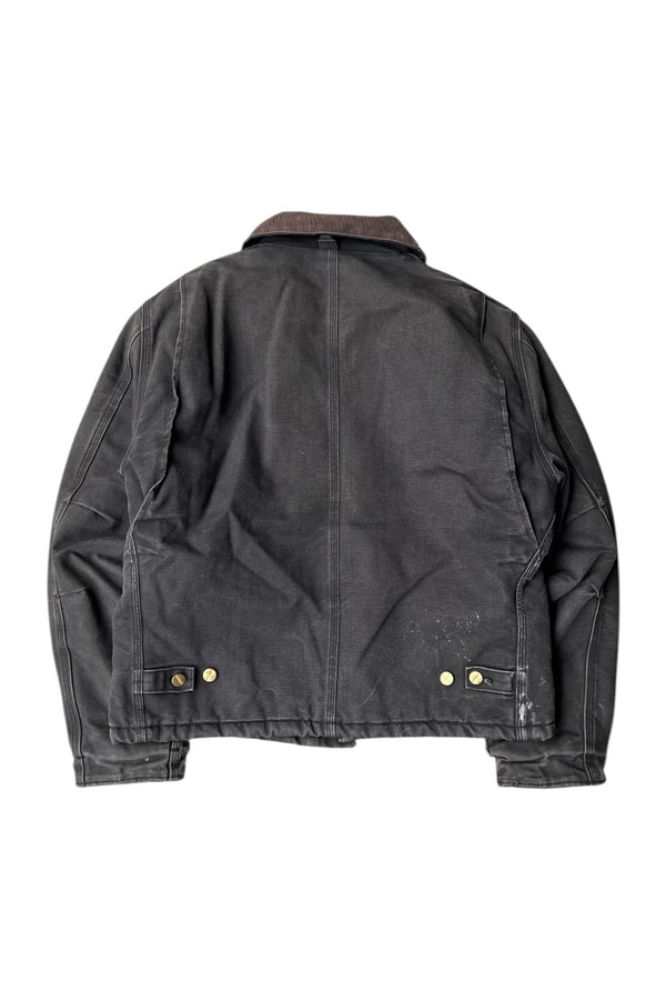 90s-Y2K Early 00s Faded Black Traditional Jacket USA Edition / Gray [SIZE: M USED]