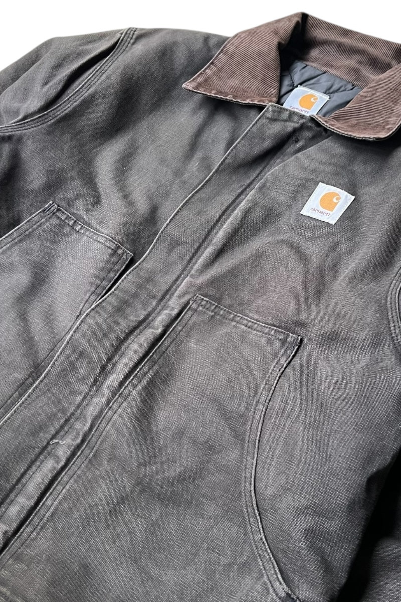 90s-Y2K Early 00s Faded Black Traditional Jacket USA Edition / Gray [SIZE: M USED]