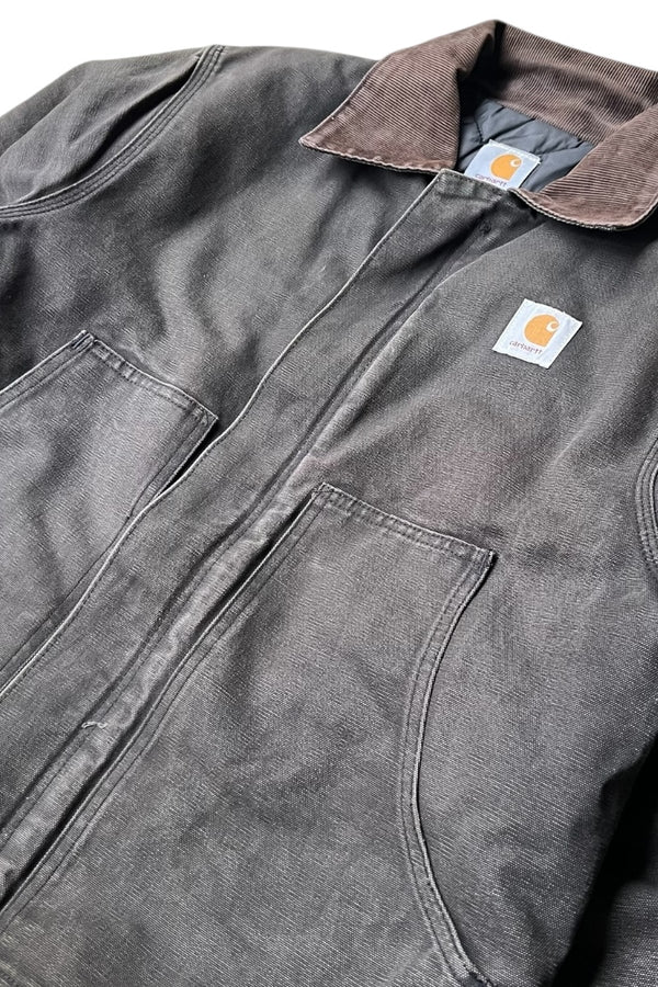 90s-Y2K Early 00s Faded Black Traditional Jacket USA Edition / Gray [SIZE: M USED]