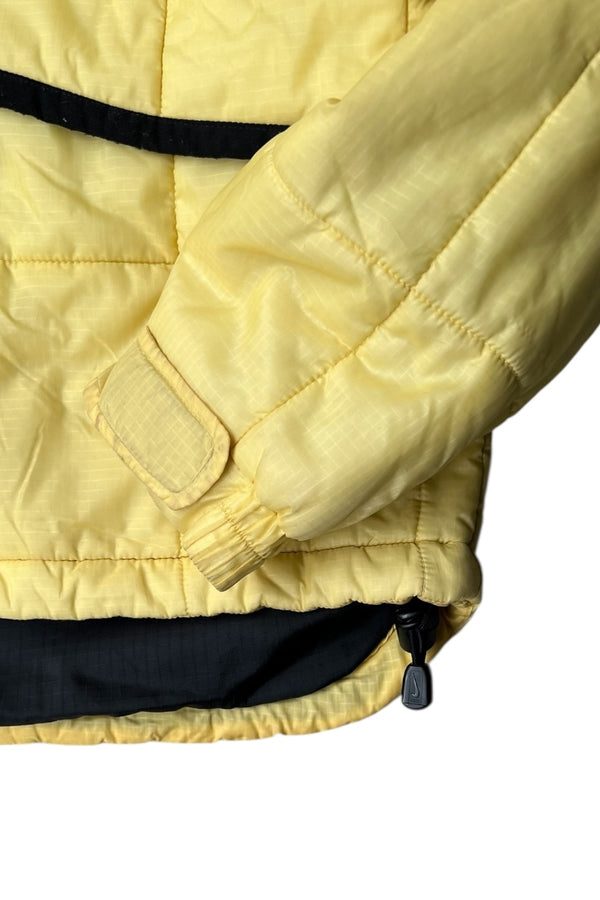 Y2K EARLY 00'S RIPSTOP NYLON PUFF JACKET / YELLOW [SIZE: M USED]