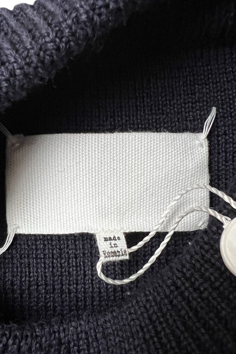 MADE IN ROMANIA 22SS OWL PATCH SWEATER / NAVY [SIZE: S DEADSTOCK/NOS]
