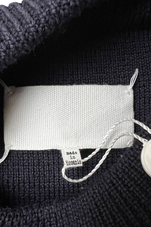 MADE IN ROMANIA 22SS OWL PATCH SWEATER / NAVY [SIZE: S DEADSTOCK/NOS]