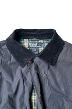 画像をギャラリービューアに読み込む, 90&#39;S ZIP UP OILED JACKET / NAVY [SIZE: XL USED]
