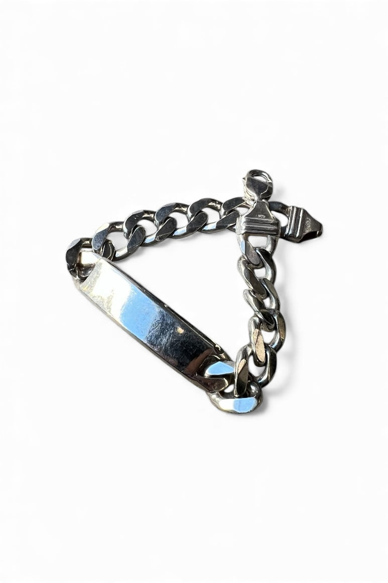 MADE IN ITALY 925 SILVER ID BRACELET / SILVER [SIZE: ONE SIZE USED]