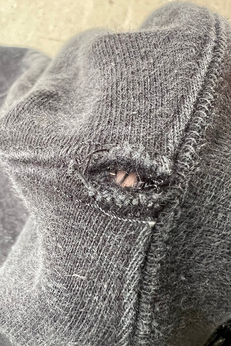 MADE IN USA 90'S LOGO SWEATSHIRT / FADED BLACK [SIZE: XL USED]