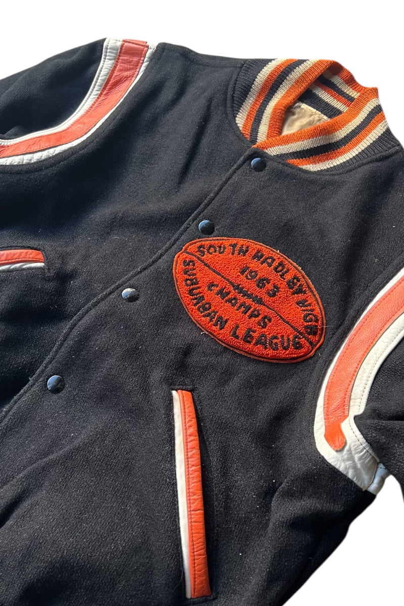 MADE IN USA 60'S STADIUM JACKET / BLACK [SIZE: M USED]
