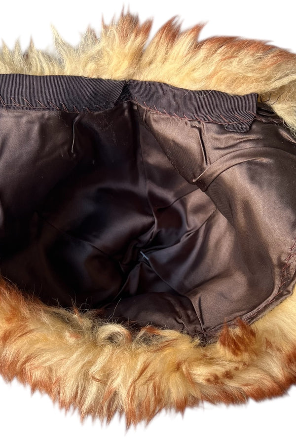 FUR CAP / BROWN [SIZE: ONE SIZE USED]