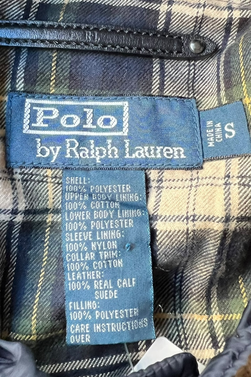 90'S QUILTED HUNTING JACKET / NAVY [SIZE: S USED]