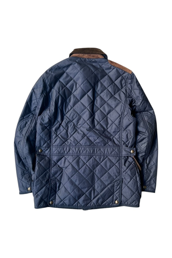 90'S QUILTED HUNTING JACKET / NAVY [SIZE: S USED]