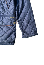 Load image into Gallery viewer, 90'S QUILTED HUNTING JACKET / NAVY [SIZE: S USED]
