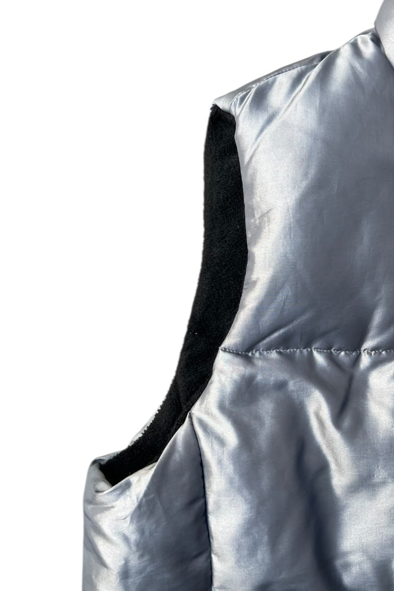 Y2K EARLY 00'S DOWN VEST / SILVER [SIZE: L USED]