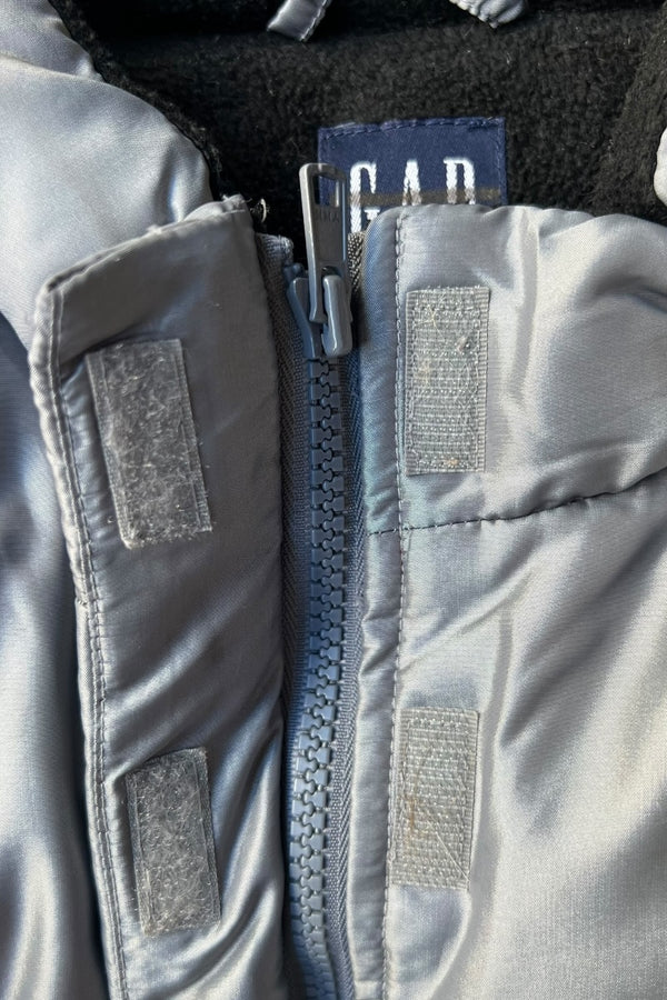 Y2K EARLY 00'S DOWN VEST / SILVER [SIZE: L USED]