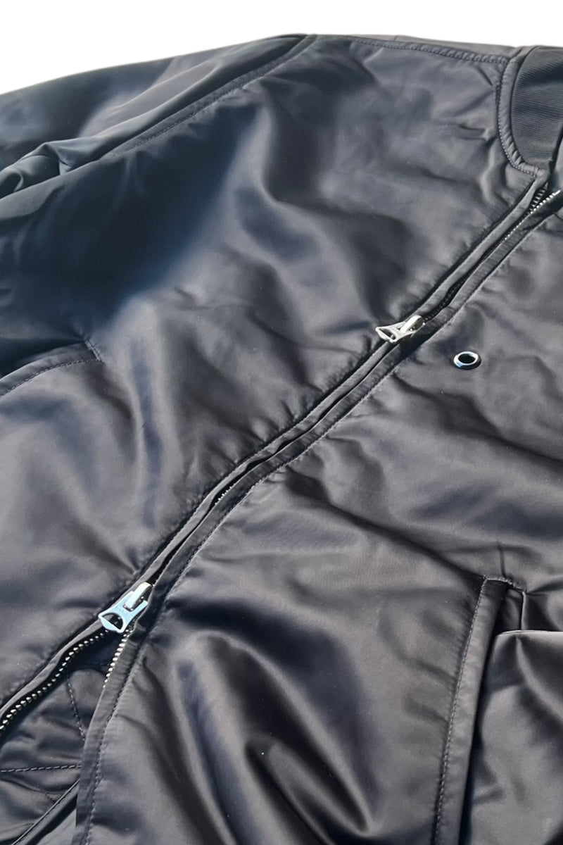 MADE IN ROMANIA 17SS NYLON MATT BOMBER JACKET / BLACK [SIZE: 44 USED]