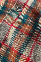 画像をギャラリービューアに読み込む, 70'S L/S WOOL FLANNEL CHECK SHIRT / BROWN [SIZE: L USED]
