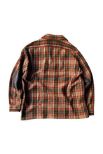 画像をギャラリービューアに読み込む, 70'S L/S WOOL FLANNEL CHECK SHIRT / BROWN [SIZE: L USED]
