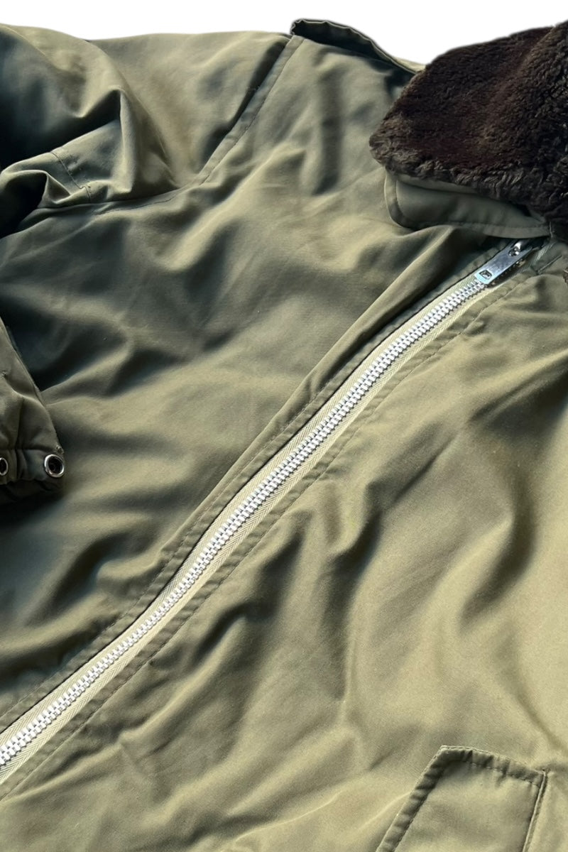 70'S FLIGHT JACKET / OLIVE [SIZE: L USED]