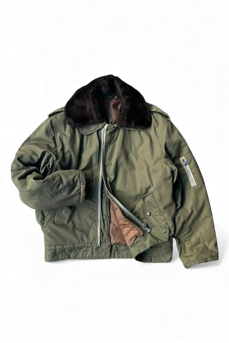 70'S FLIGHT JACKET / OLIVE [SIZE: L USED]