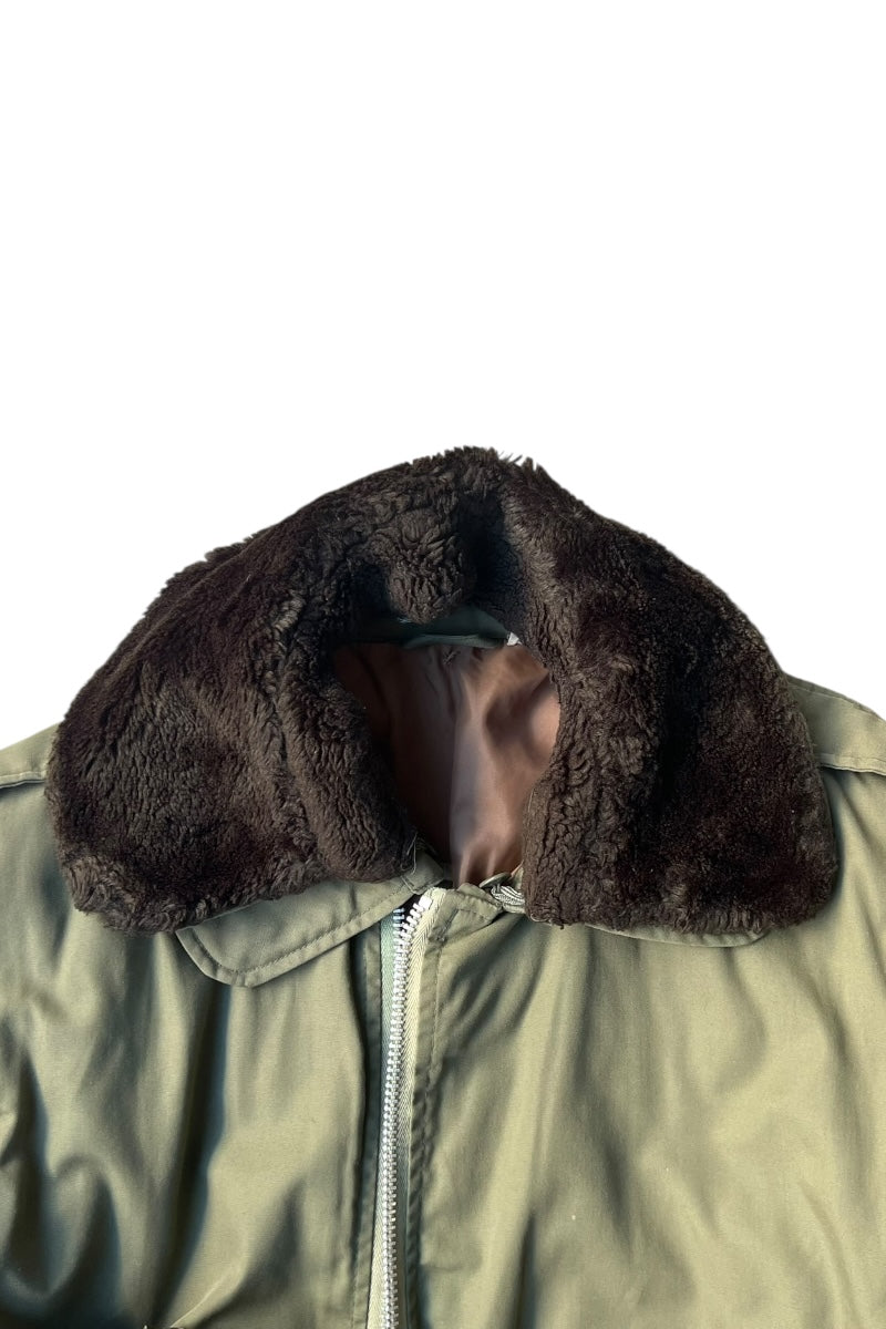 70'S FLIGHT JACKET / OLIVE [SIZE: L USED]