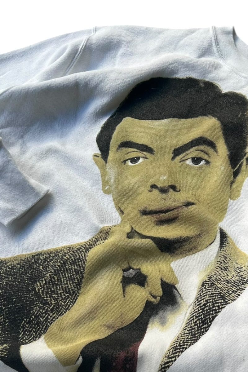 MADE IN USA 90'S MR.BEAN SWEATSHIRT / WHITE [SIZE: L USED]