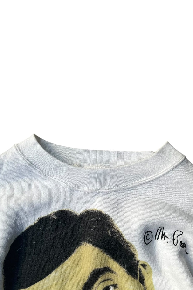 MADE IN USA 90'S MR.BEAN SWEATSHIRT / WHITE [SIZE: L USED]