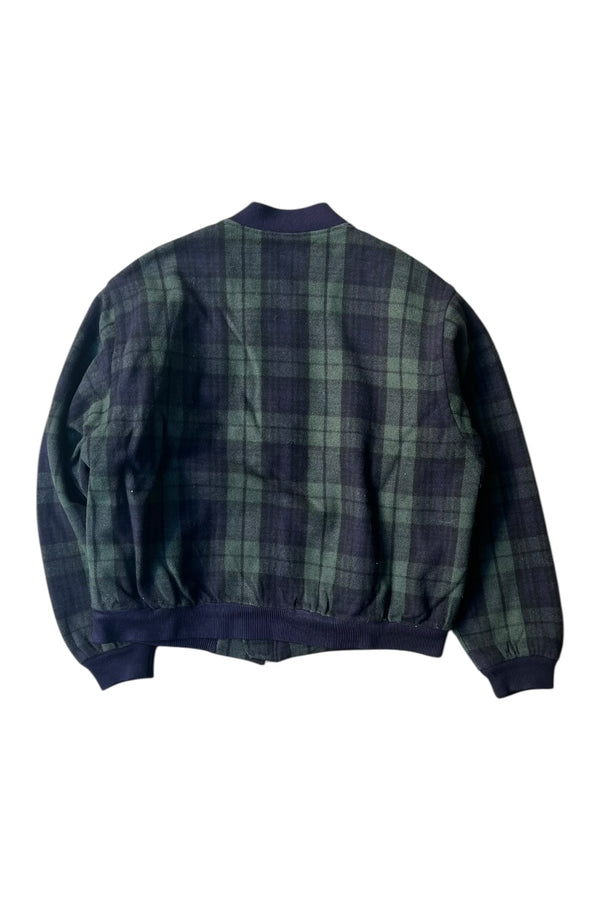 88-90'S BLACK WATCH WOOL ZIP JACKET / CHECK [SIZE: L USED]