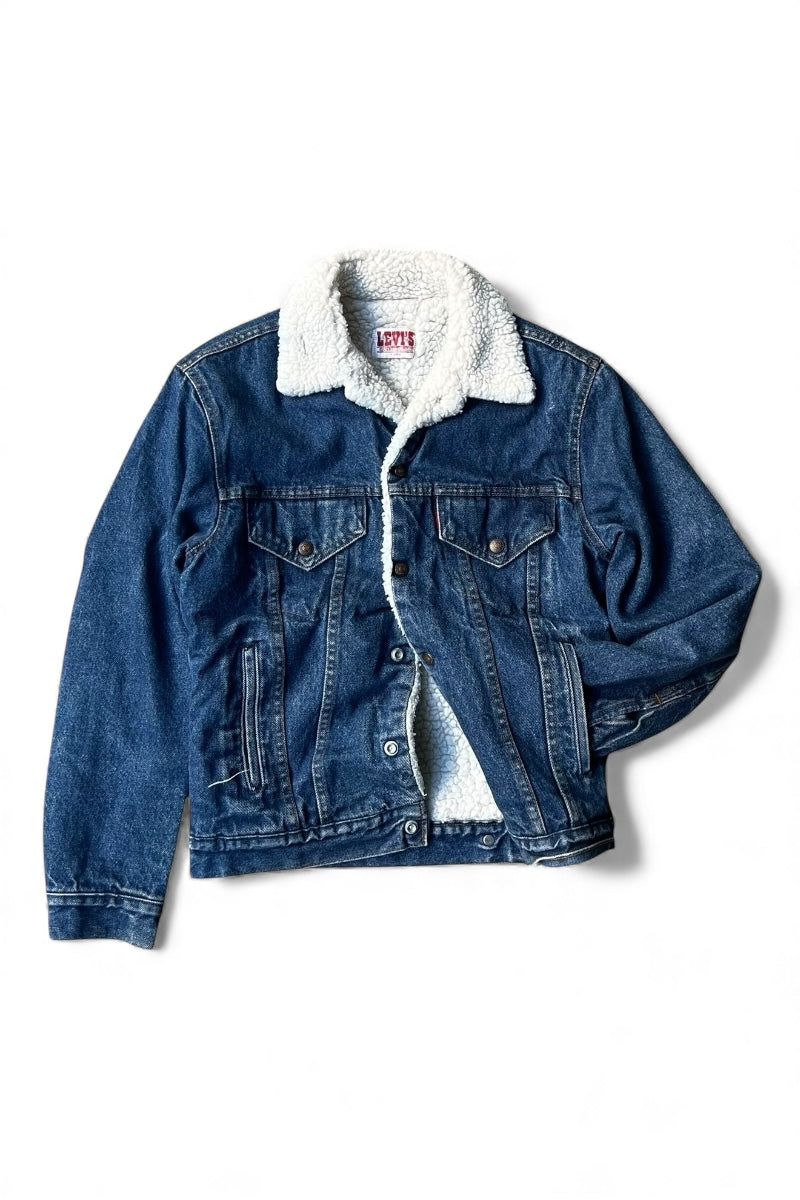 MADE IN USA 80'S 70608-0216 BOA DENIM JACKET / INDIGO [SIZE: 34 USED]