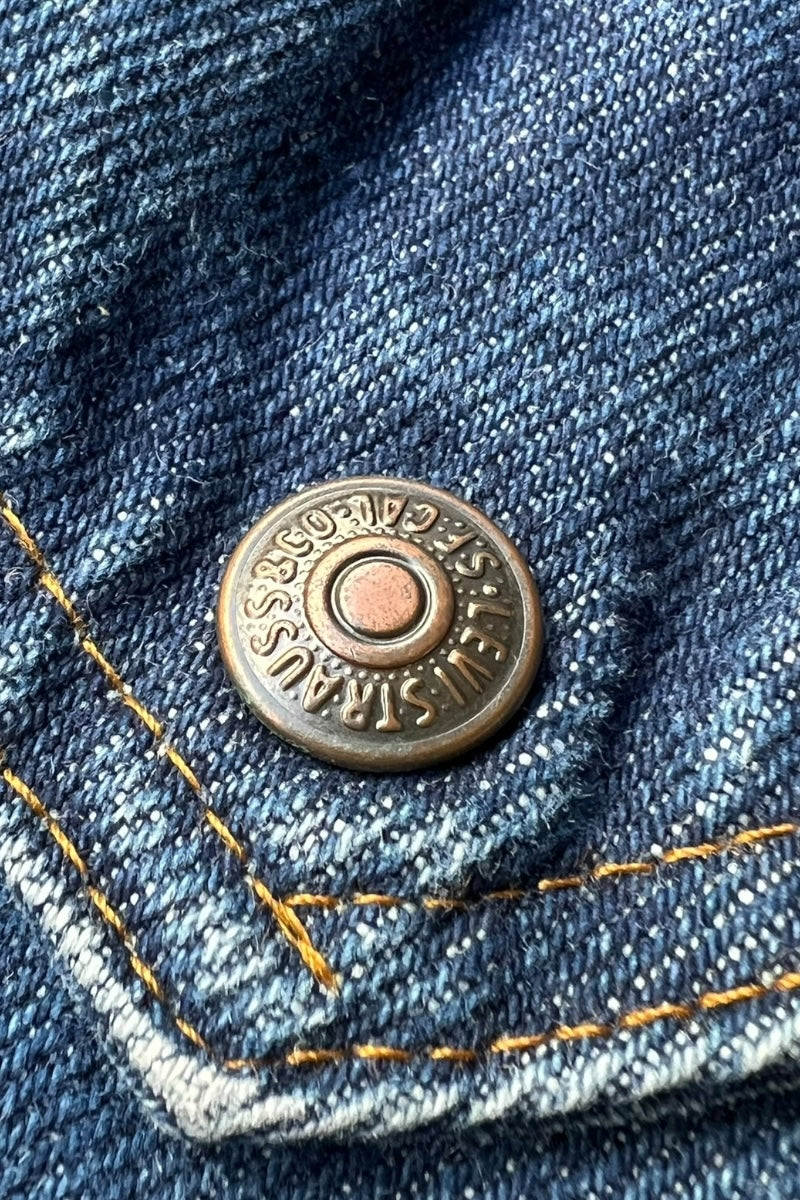 MADE IN USA 80'S 70608-0216 BOA DENIM JACKET / INDIGO [SIZE: 34 USED]