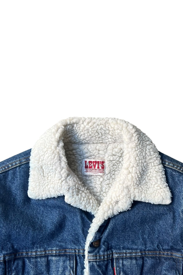 MADE IN USA 80'S 70608-0216 BOA DENIM JACKET / INDIGO [SIZE: 34 USED]