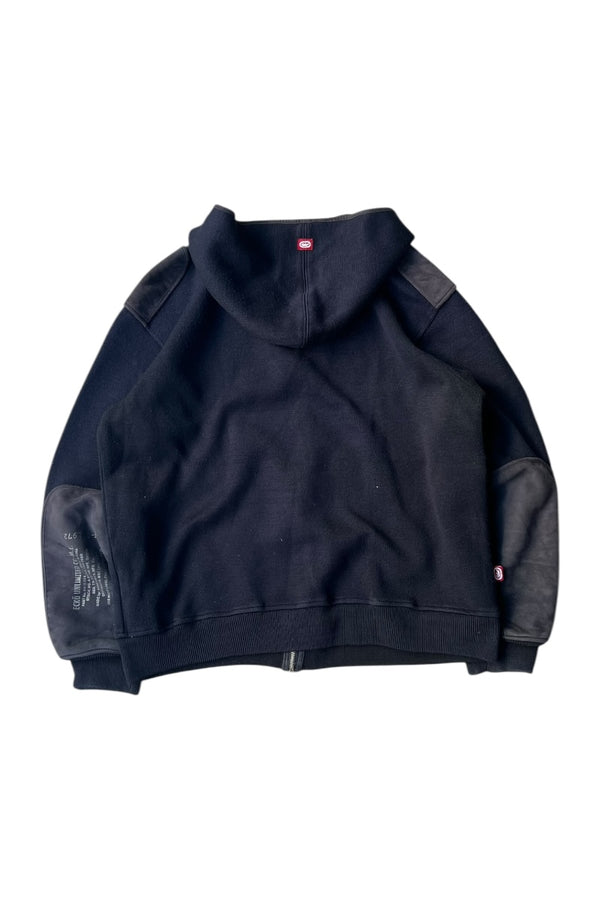 Y2K EARLY 00'S ZIP HOODIE JACKET / BLACK [SIZE: M USED]