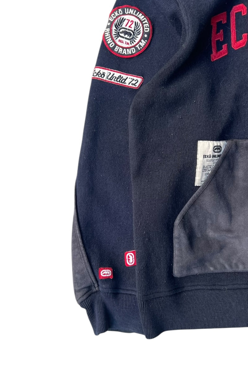 Y2K EARLY 00'S ZIP HOODIE JACKET / BLACK [SIZE: M USED]