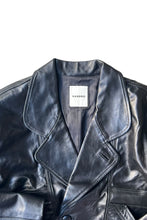 画像をギャラリービューアに読み込む, OVERSIZED LEATHER JACKET / BLACK [SIZE: 36 USED]
