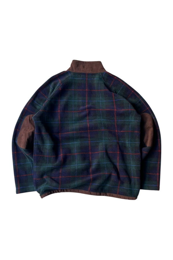 90'S HALF ZIP CHACK FLEECE JACKET / NAVY [SIZE: S USED]