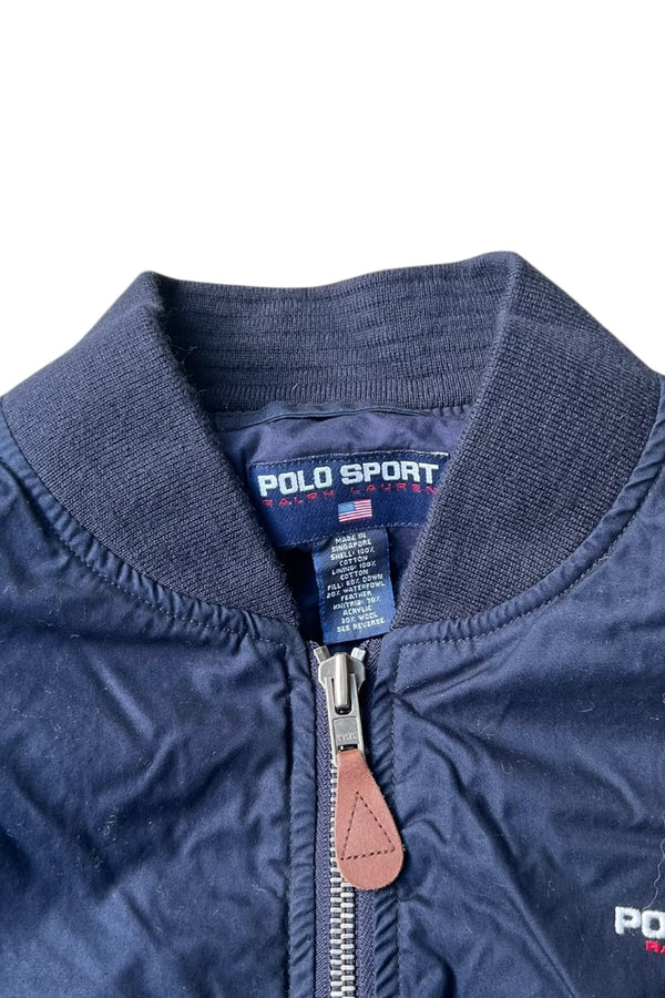 90'S MA-1 TYPE REVERSIBLE DOWN JACKET / NAVY [SIZE: XL USED]