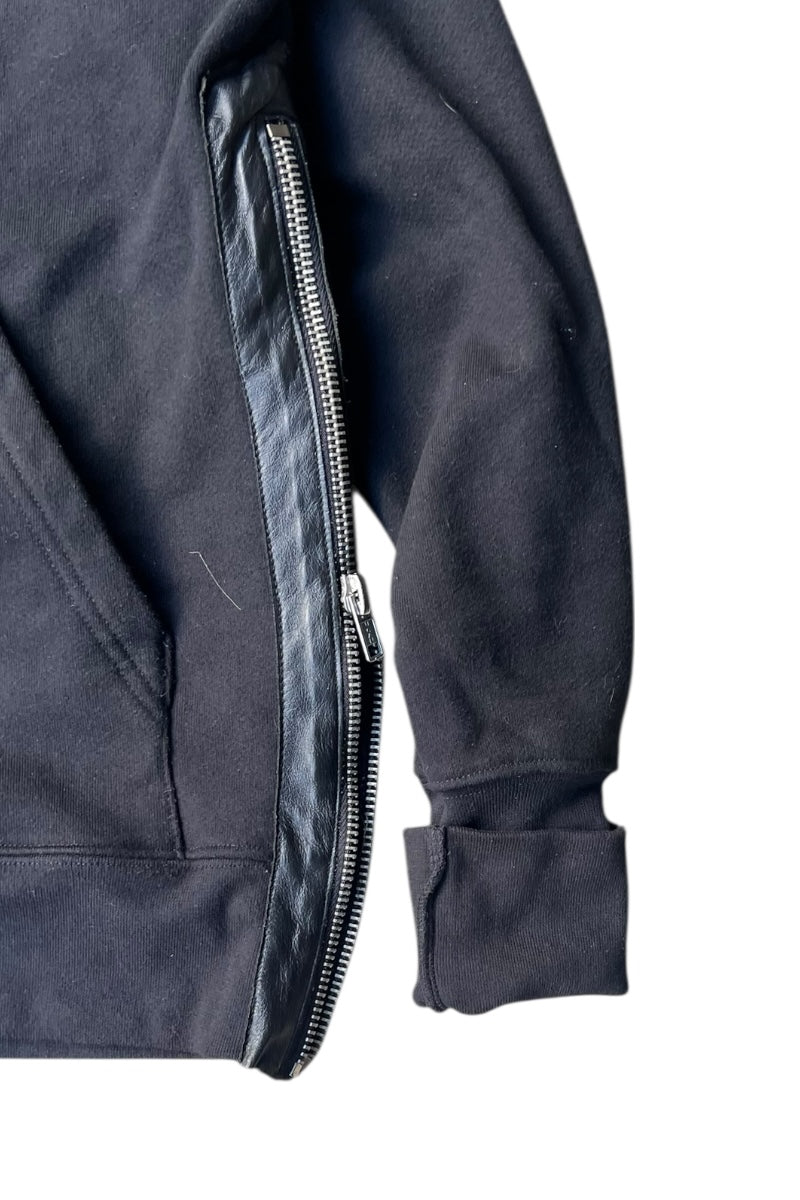 MADE IN USA SIDE-ZIP SWEAT HOODIE / BLACK [SIZE: S USED]