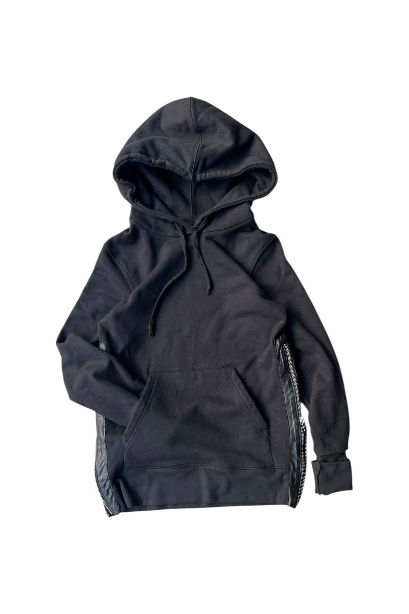 MADE IN USA SIDE-ZIP SWEAT HOODIE / BLACK [SIZE: S USED]