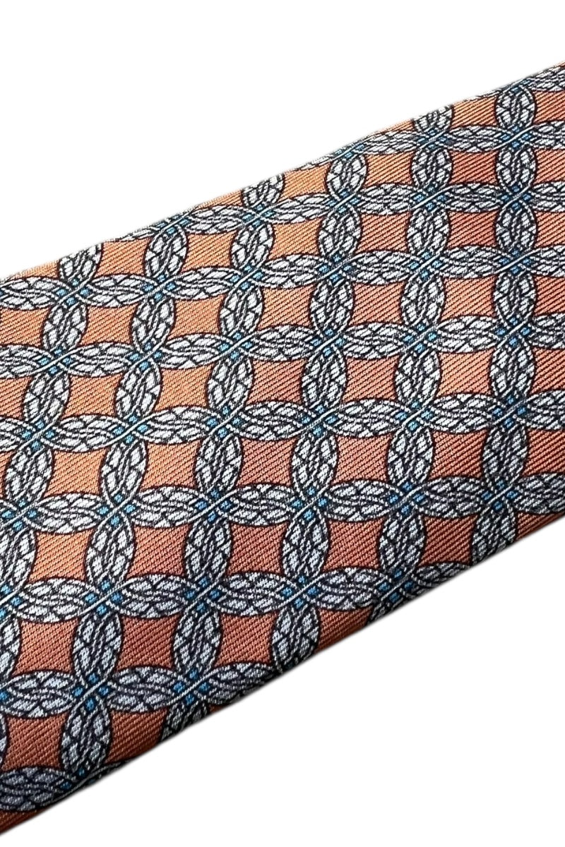 MADE IN FRANCE SILK NECKTIE / ORANGE [SIZE: ONE SIZE USED]