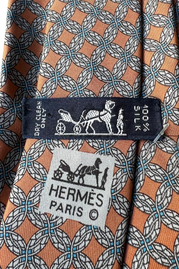 MADE IN FRANCE SILK NECKTIE / ORANGE [SIZE: ONE SIZE USED]