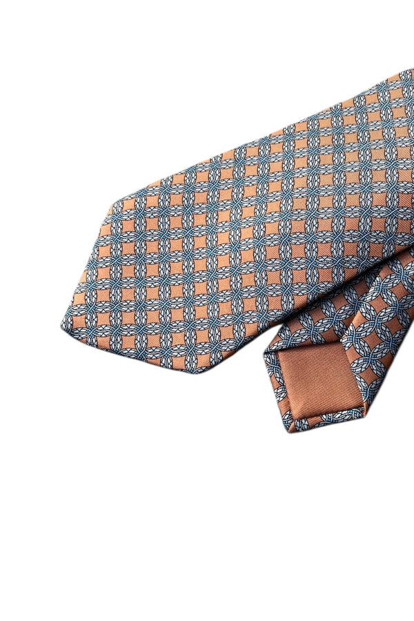 MADE IN FRANCE SILK NECKTIE / ORANGE [SIZE: ONE SIZE USED]