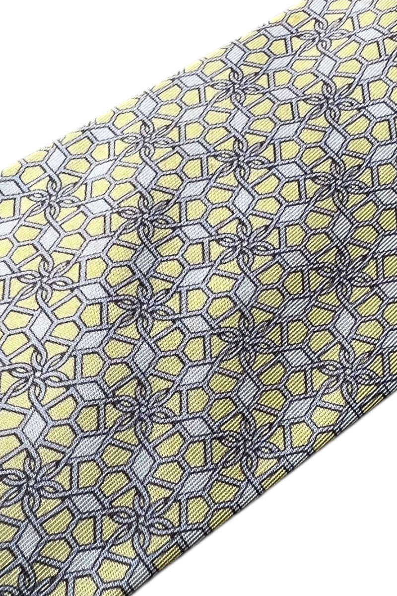 MADE IN FRANCE SILK NECKTIE / YELLOW [SIZE: ONE SIZE USED]