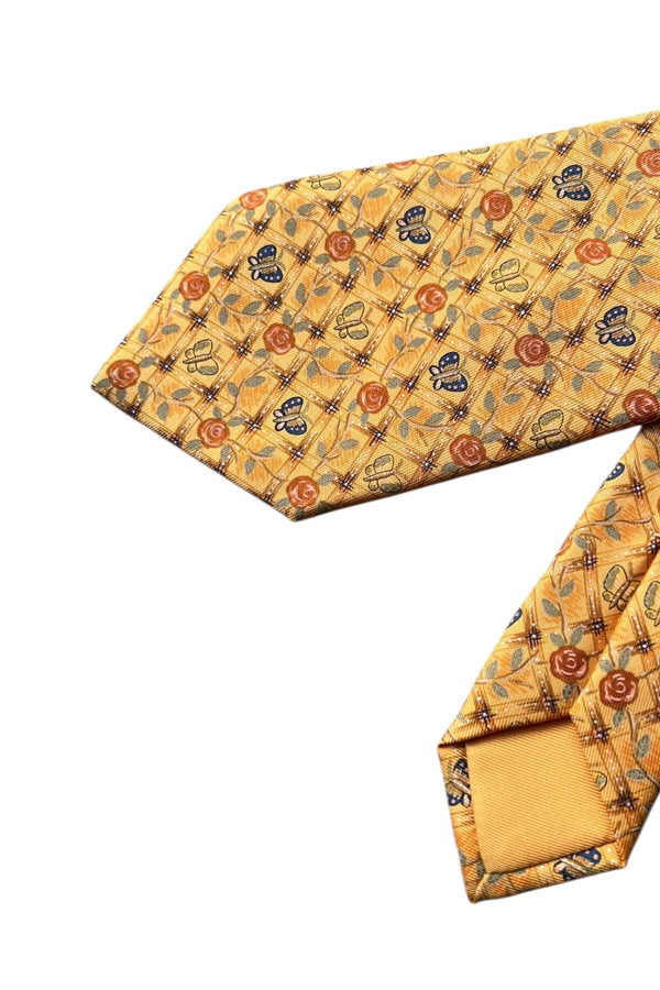MADE IN FRANCE SILK NECKTIE / ORANGE [SIZE: ONE SIZE USED]